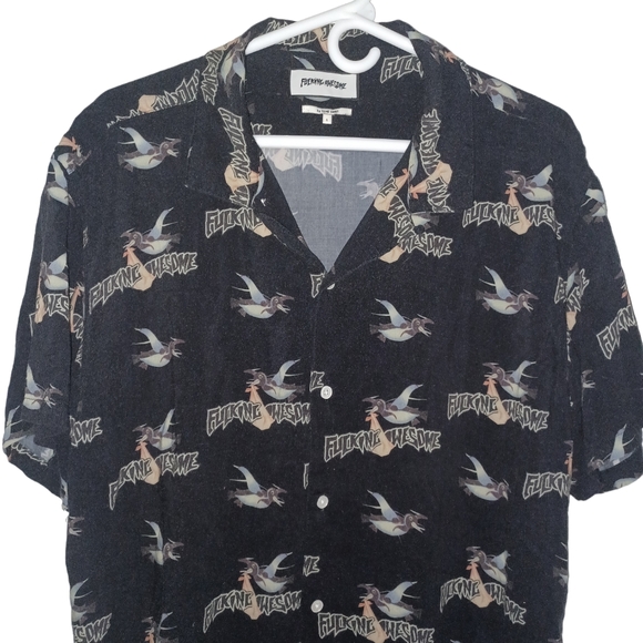 Fucking Awesome "Bird Bag Club 100% Viscose Rayon" button up - Picture 11 of 14